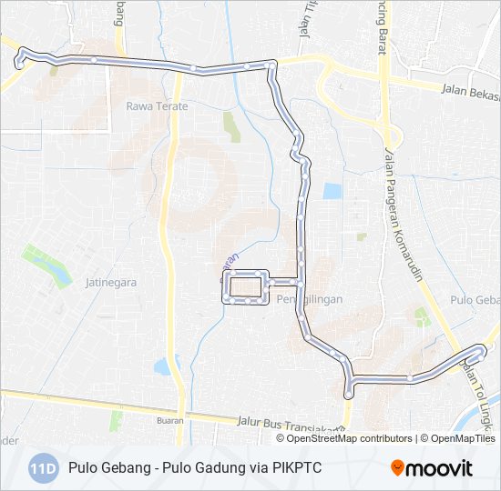 11D bus Line Map