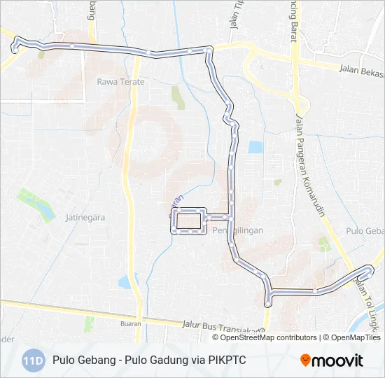 11D Bus Line Map