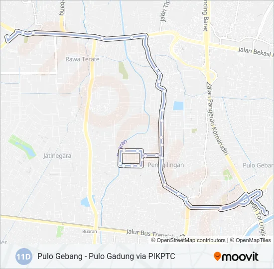 11D Bus Line Map