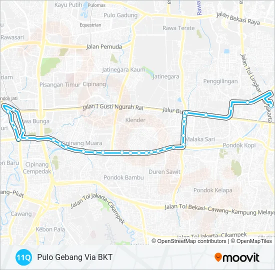 11Q Bus Line Map
