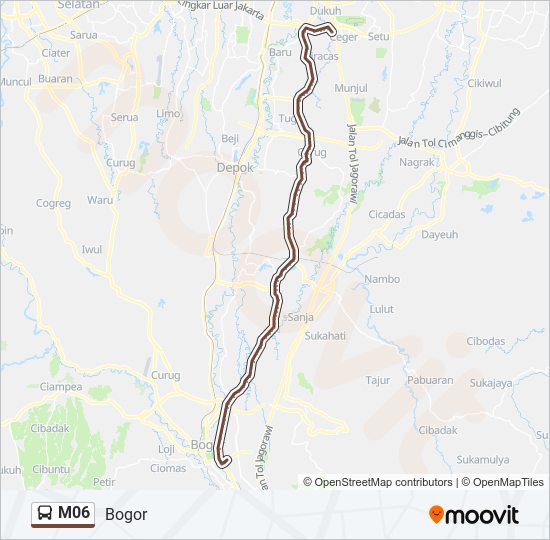 M06 bus Line Map