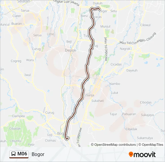 M06 Bus Line Map