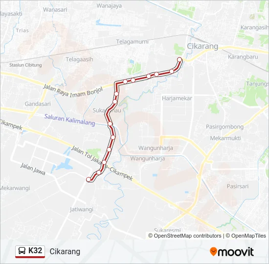 K32 Bus Line Map