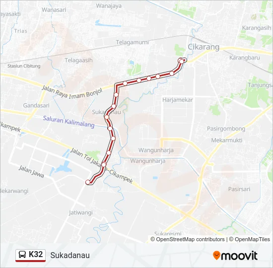 K32 Bus Line Map