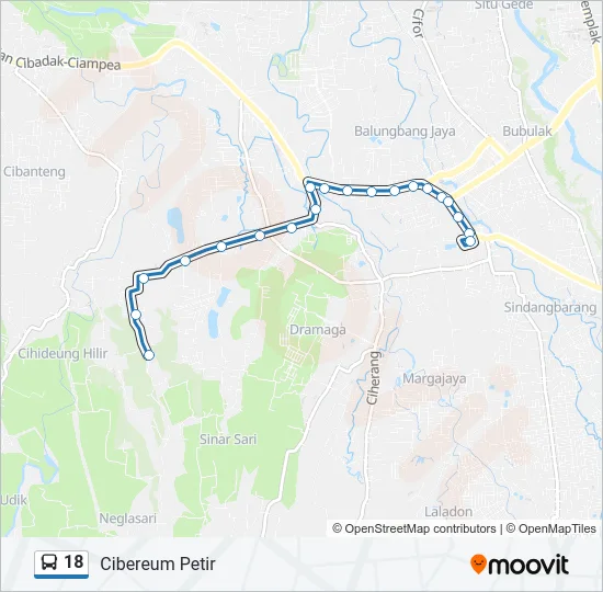 18 Bus Line Map