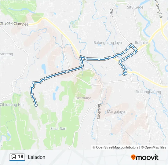 18 Bus Line Map