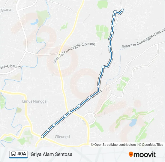 40A Bus Line Map