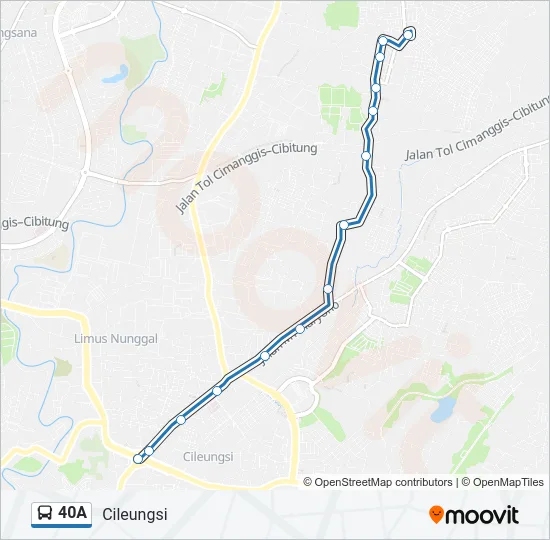 40A Bus Line Map