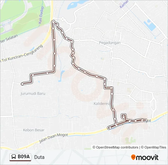 B09A Bus Line Map