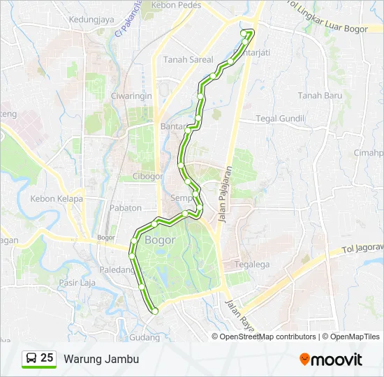 25 Bus Line Map