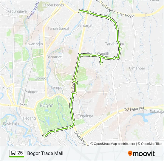 25 Bus Line Map