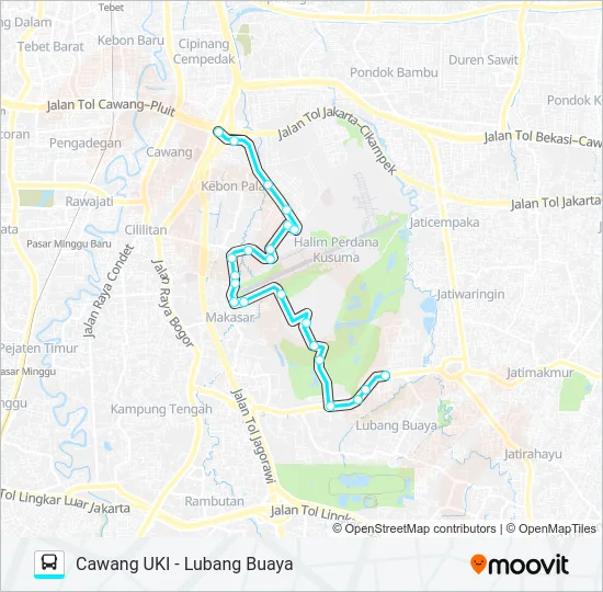 104 Bus Line Map