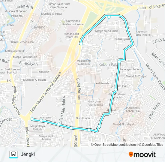 156 Bus Line Map