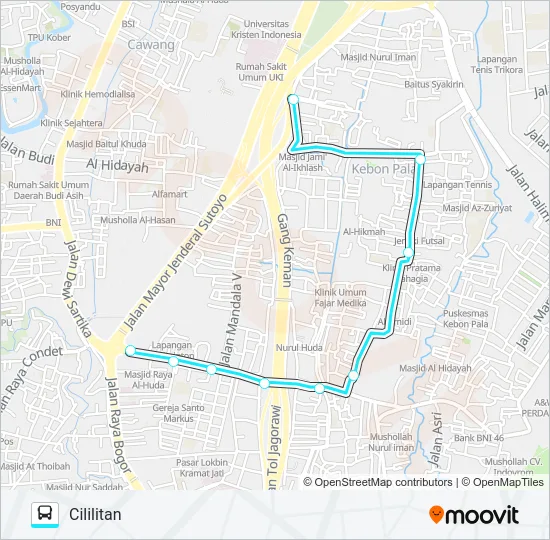 156 Bus Line Map