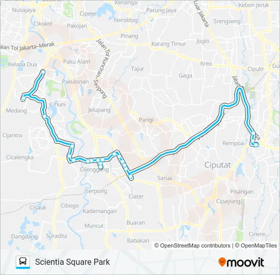 JRC SUMMARECON SERPONG Bus Line Map