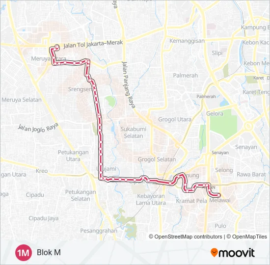 1M Bus Line Map