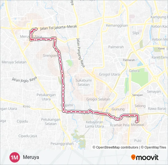 1M Bus Line Map
