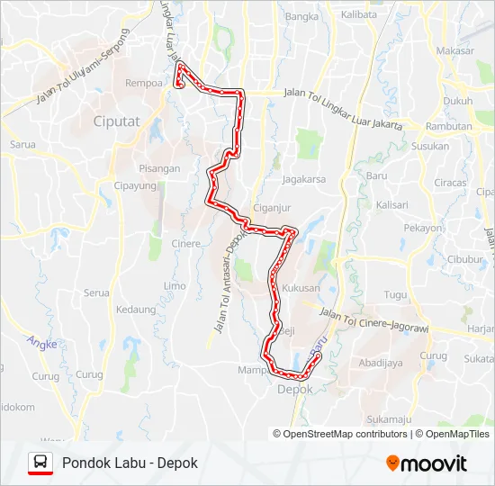 S16 Bus Line Map