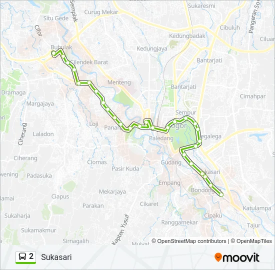 2 Bus Line Map