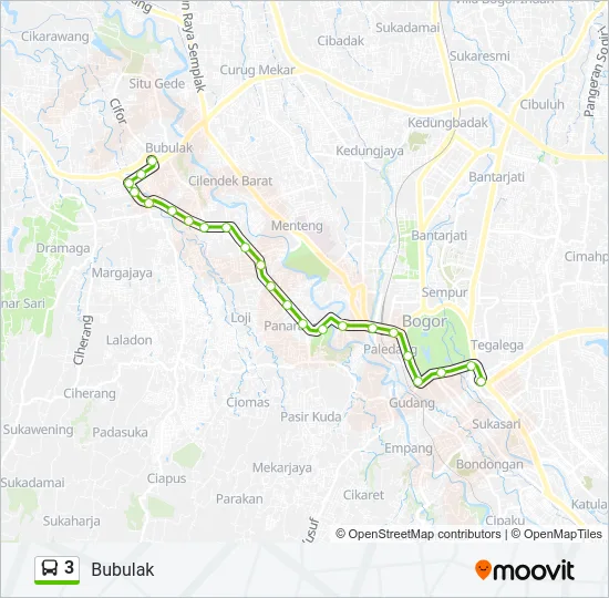 3 Bus Line Map