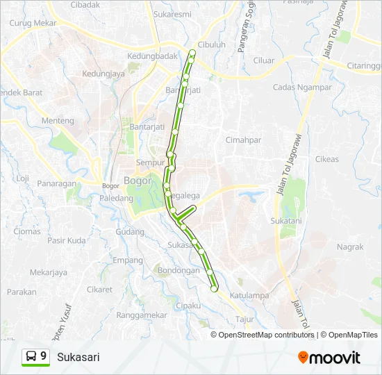 9 Bus Line Map