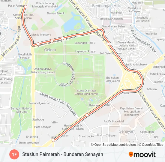 1F Bus Line Map