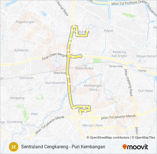 3E bus Line Map