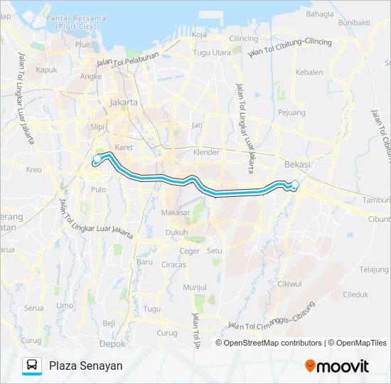 JRC BEKASI BARAT Bus Line Map
