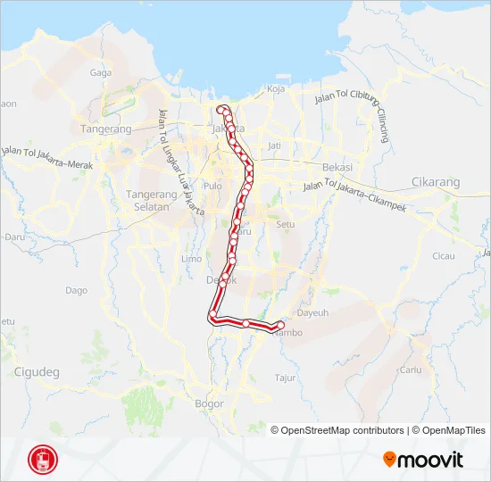 BOGOR LINE Train Line Map