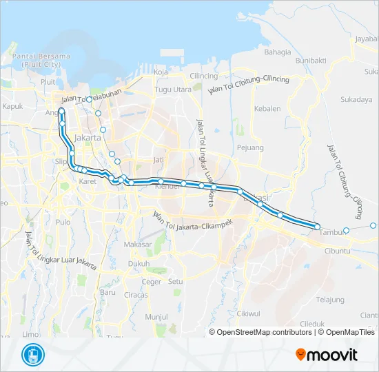 LINGKAR CIKARANG LINE Train Line Map