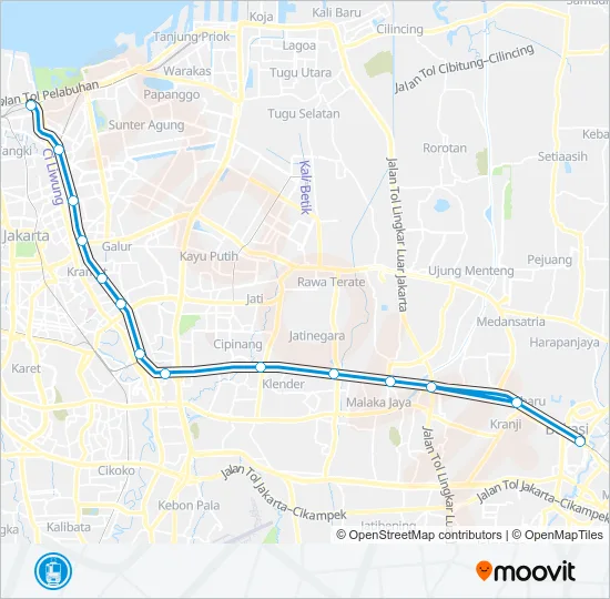 LINGKAR CIKARANG LINE Train Line Map