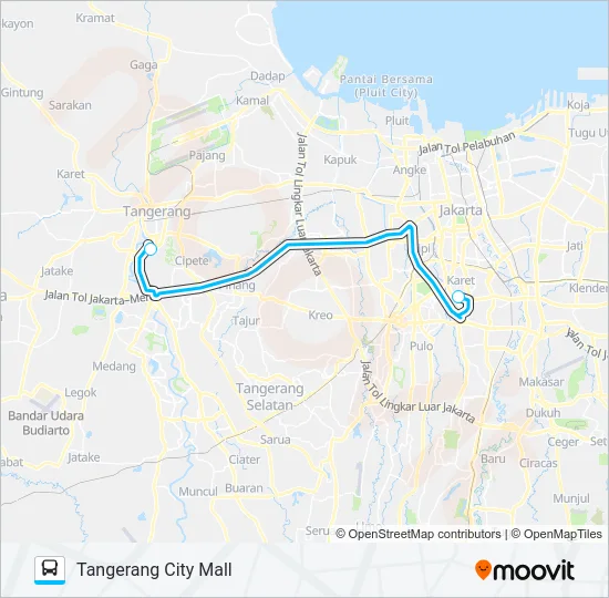 JRC TANGERANG CITY MALL Bus Line Map
