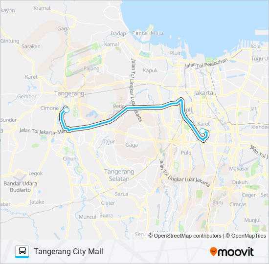 JRC TANGERANG CITY MALL bis Peta Jalur