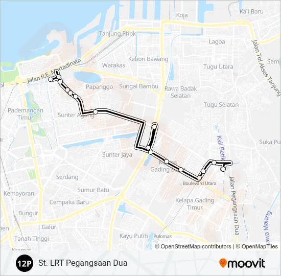 12P Bus Line Map