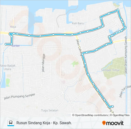 JAK113 Bus Line Map