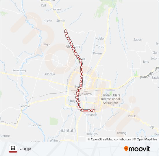 JOGJA - TEMPEL bis Peta Jalur