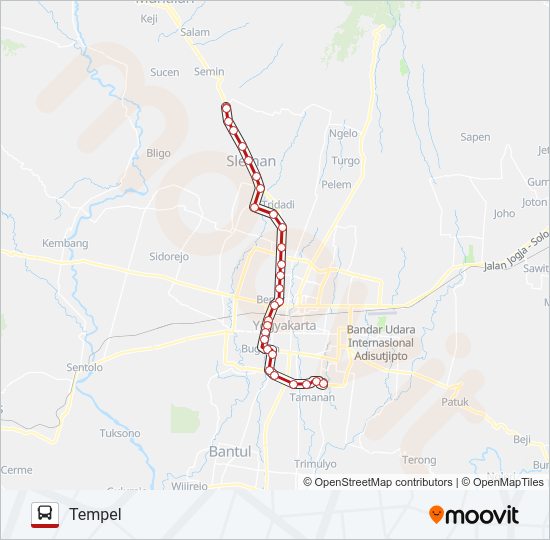 JOGJA - TEMPEL bis Peta Jalur