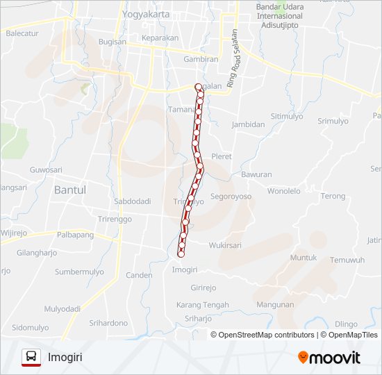 JOGJA - IMOGIRI bis Peta Jalur