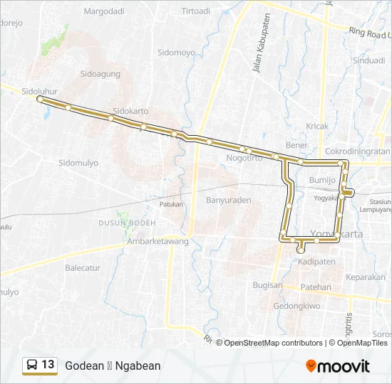 13 Bus Line Map