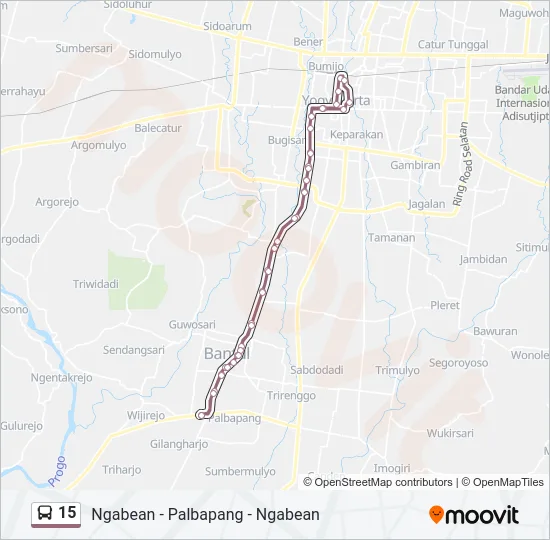 15 Bus Line Map