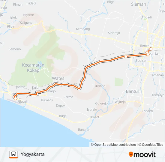 RUTE TENGAH Bus Line Map