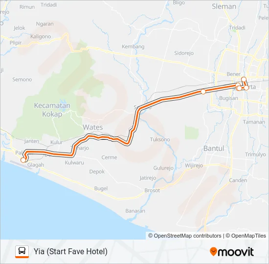 RUTE TENGAH Bus Line Map