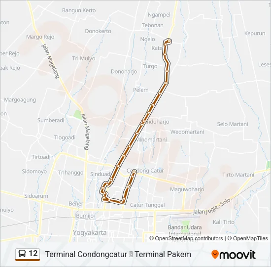 12 Bus Line Map