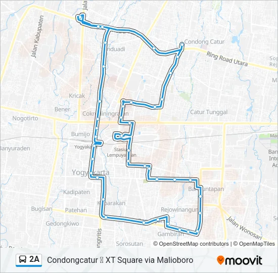 2A Bus Line Map