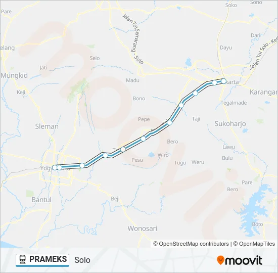 PRAMEKS Train Line Map