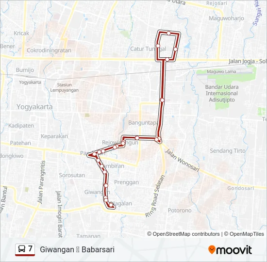 7 Bus Line Map
