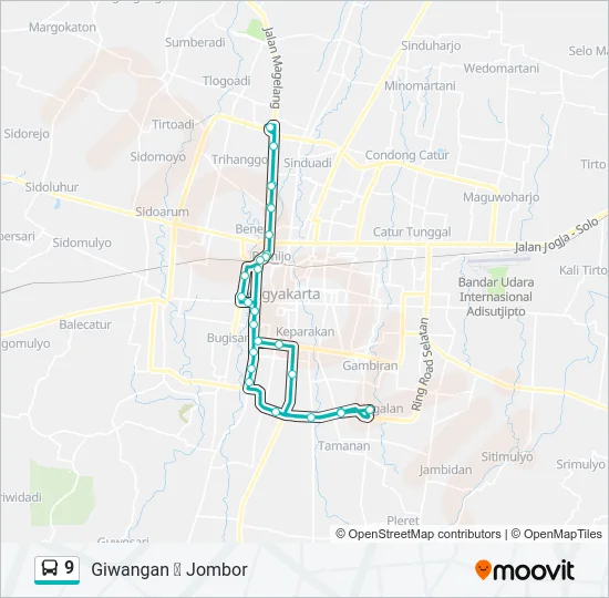 9 Bus Line Map