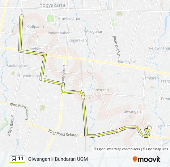 11 Bus Line Map