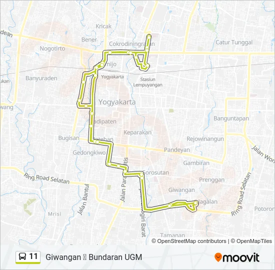 11 Bus Line Map
