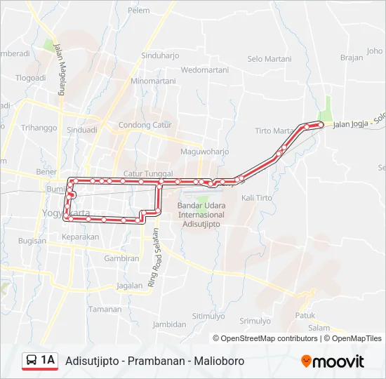 1A Bus Line Map